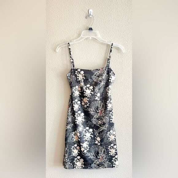 Urban Outfitters Floral Dragon Print Mini Dress - Picture 1 of 9